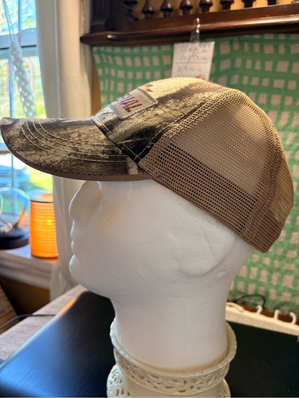 Camouflage Mesh Back Truckers Cap - Brown
